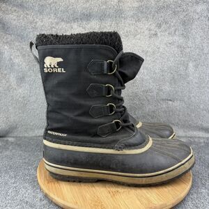 Sorel Boots Mens Size 11 Black Waterproof Insulated Winter Snow Boots NM3487-011